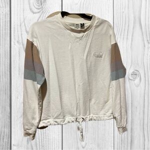 Picture don’t panic Neutral Colorblock Pullover Sweatshirt Slate Stripes size M